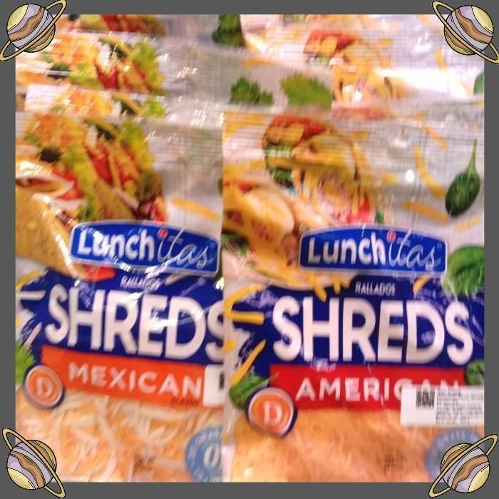 

[CLS] LUNCHITAS RALLADOS SHREDDED MEXICAN&AMERICAN FLAVOUR/KEJU PARUT 226GR