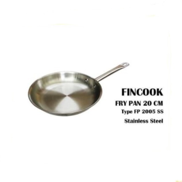 populer] Wajan penggorengan stainless induksi 20cm FINCOOK 2005 SS