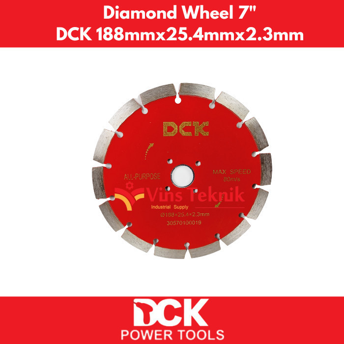 Diamond Wheel Mata Gerinda Potong Keramik Granit 7Inch Dck
