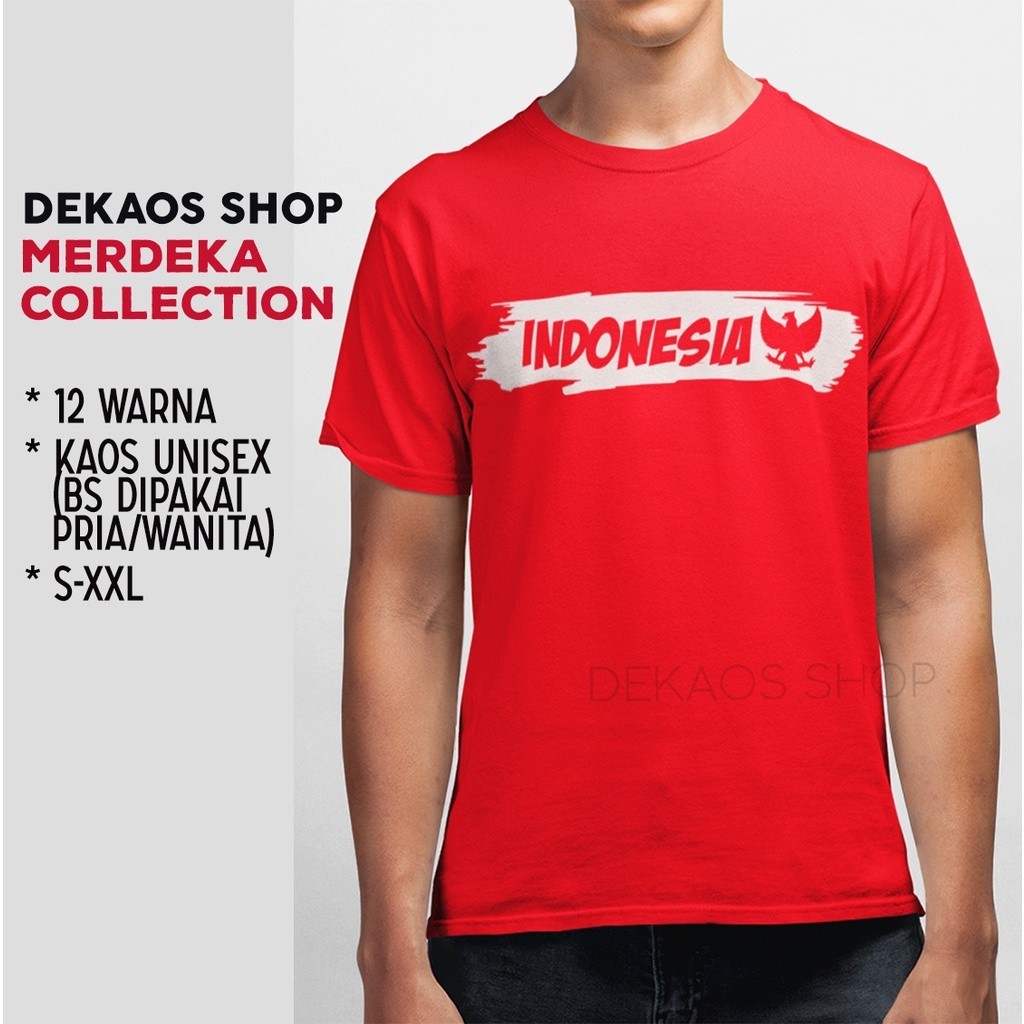 KAOS 17 AGUSTUS 2023 DEWASA / KAOS MERAH PUTIH DEWASA / BAJU MERAH PUTIH / KAOS KEMERDEKAAN