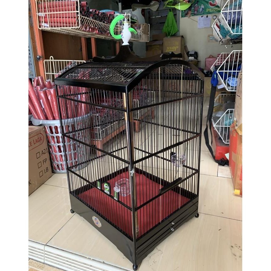 SANGKAR KANDANG BURUNG KACER JALAK POKSAY KOTAK EBOD JAYA HITAM NO 2