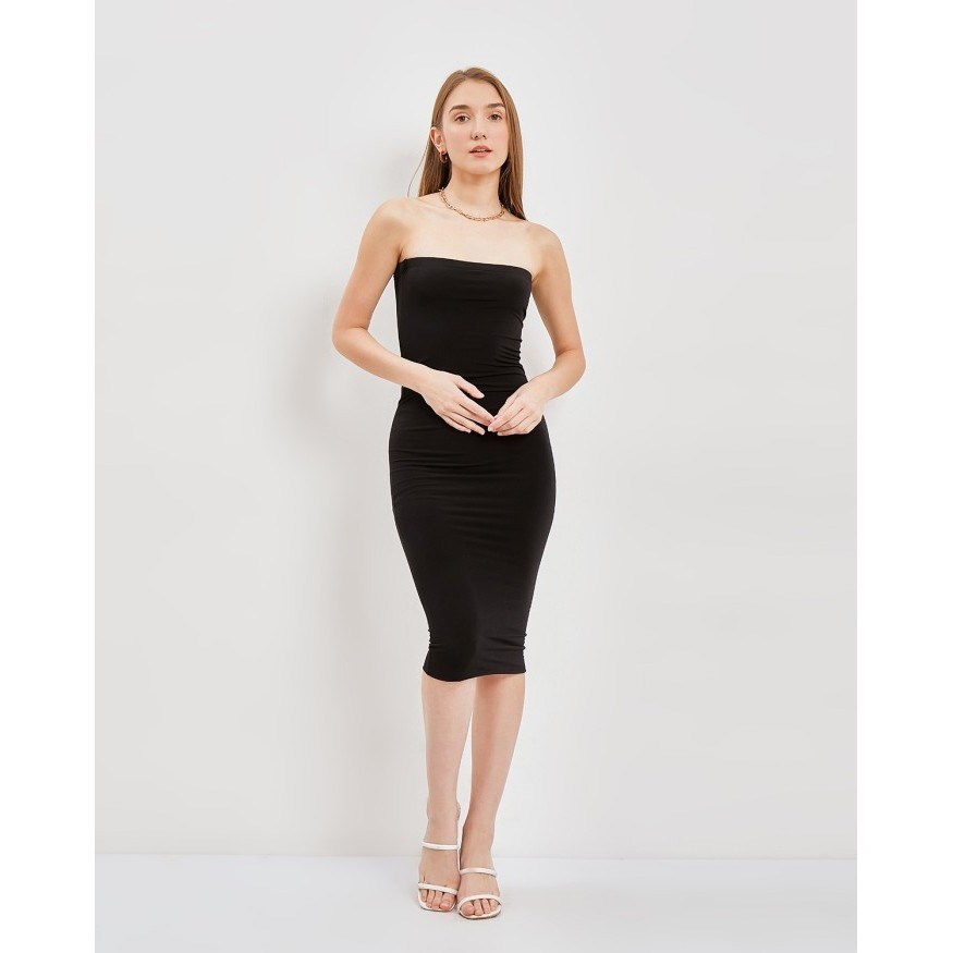 TERMURAH Bodycon Tube Dress Kemben Dress Sexy Dress Black Dress