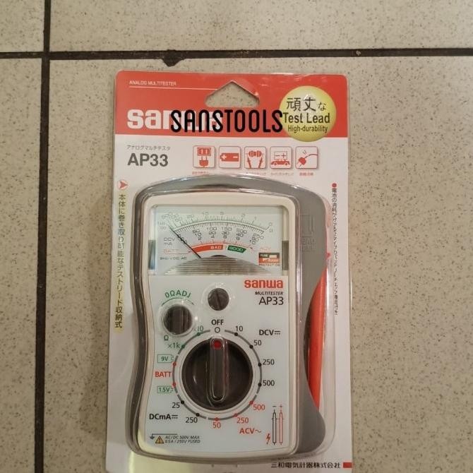 Sanwa AP33 pocket analog multimeter multitester avometer manual AP-33
