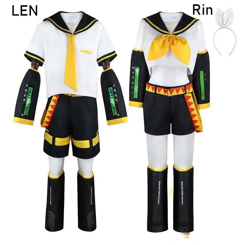 Anime Rin Len Cosplay Costume Len Rin Cosplay Len Costume Kagamine JK Uniform for Halloween Comic Co