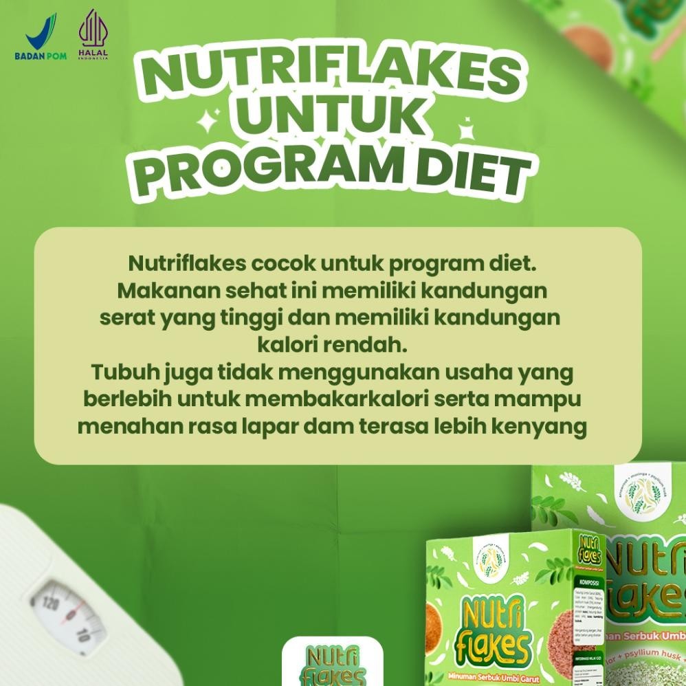 

fg-80 Nutriflakes Sereal Umbi Garut Asam Lambung Ampuh Mengatasi Asam Lambung Gerd Maag 100% Original Berkualitas