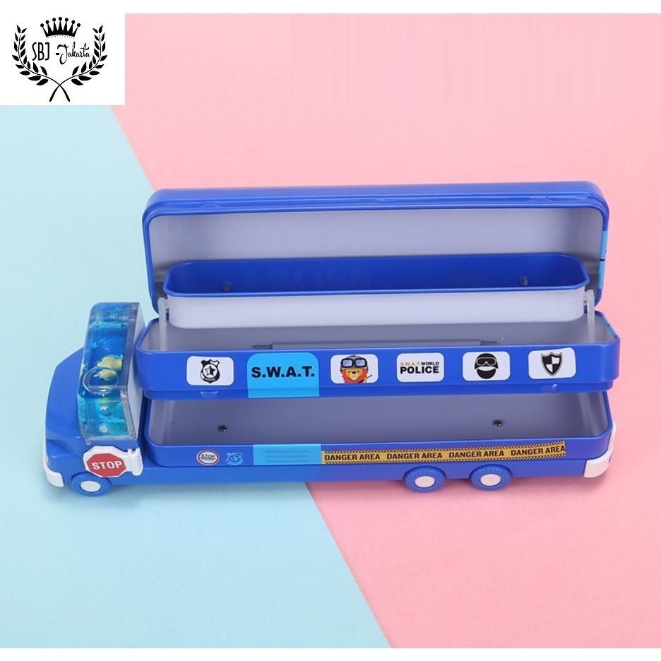 

Fuz-611 Tempat Pensil Kotak Pensil Bus Double Decker Metal Series Unik Lucu Diskon Gede