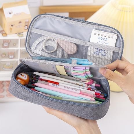 

Gjk-25 Tempat Pensil Ritsleting Kapasitas Besar Kotak Pensil Lima Lapis Alat Tulis Terbuka Ganda Multifunction Double Layer Pen Bag Tas Pensil Kantong Pen Cod