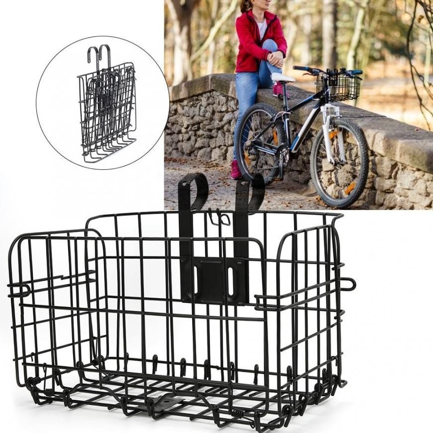 Hj-64 Keranjang Sepeda Lipat Foldable Bicycle Rack Depan Belakang Mtb Hemat