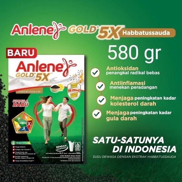 

Anlene Gold 5X Habbatussauda Susu Bubuk Dewasa Madu 580g