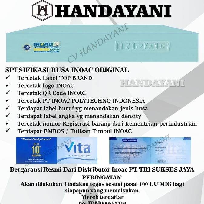 Kasur Busa Inoac Tebal 40cm 50 cm 200x180x40 200x160x40 180x200x40 D23 ,