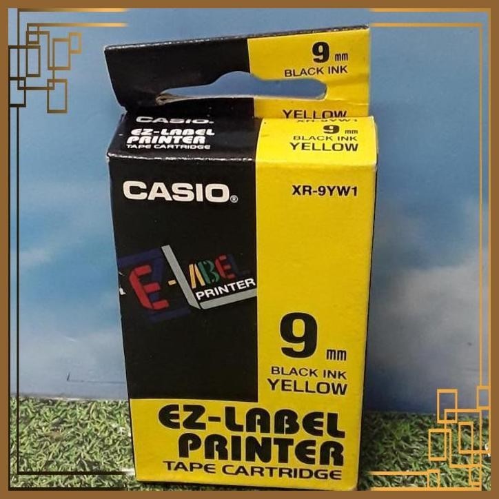 

[JLT] Pita tape CASIO 9MM XR-9YW1 BLACK on YELLOW
