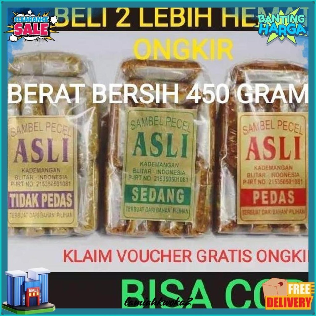 

Sambel Pecel Asli Blitar / Sambal Pecel Asli 450 Gram (Lagi Diskon)