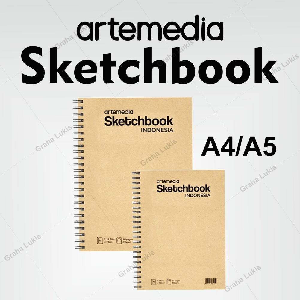 

Flash Sale Artemedia Sketchbook Wired A5 A4 Craft Cover Jilid Spiral - 110Gsm Garansi