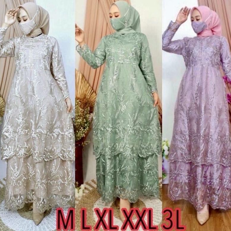 Gamis Wanita Remaja Kekinian Sarah Brat Tingkat Premiun Baju Couple Ibu Anak Remaja Dewasa Dress Pes