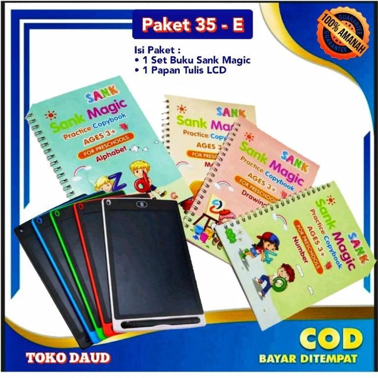 

Super Murah Buku Sank Magic 1 Paket / Buku Belajar Menulis Anak Paud Tk / Buku Pintar/Papan Tulis Lcd Anak/Papan Tulis Anak Viral/Mainan Edukasi/ 8.8