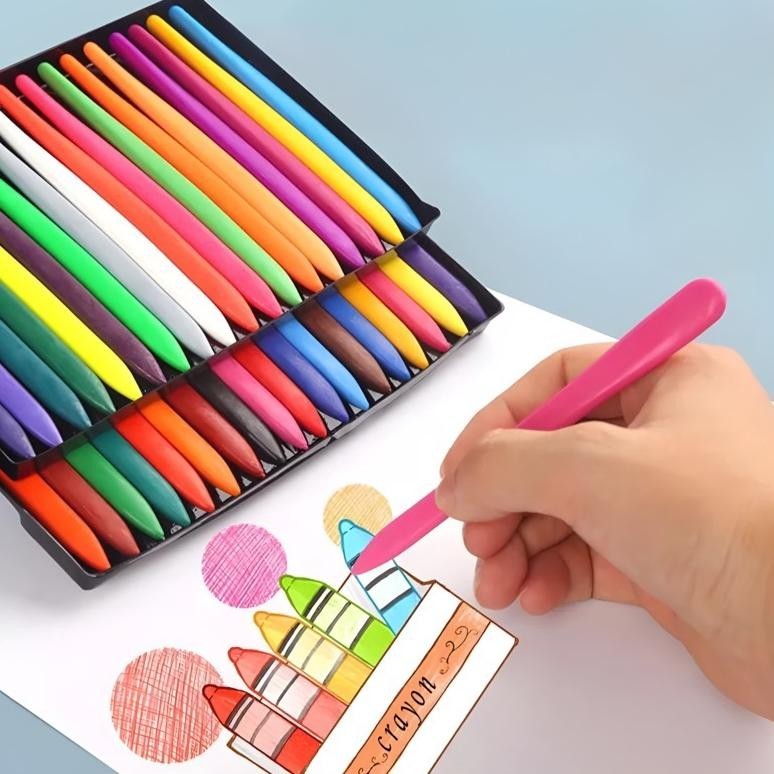 

8.8 Crayon Mewarnai / Crayon Anti Air Anti Kotor Tangan / Pensil Warna Hig Quality