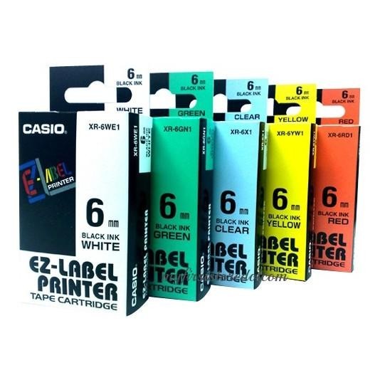 

Pita / EZ Label Printer Casio 6mm / Tape Cartridge Refill Isi Ulang