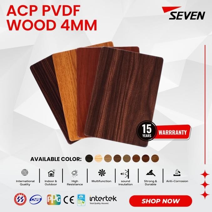 Seven Acp Pvdf 4 Mm Wood Alloy 1100 0,3 Mm