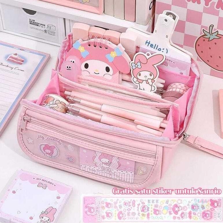 

Original ( Zwq ) K011 Kotak Pensil Sanrio Kuromi Cinnamorol Melody / Tempat Pensil 9 Lapis Penyimpanan Alat Tulis Siswa Cq37