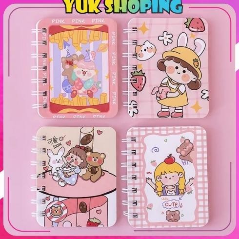 

FUZ-611 YUKSHOPING A7buku catatan kartun/ NOTEBOOK RING MOTIF / BUKU CATATAN RING 1 buku isi 80 lembar S101 Original