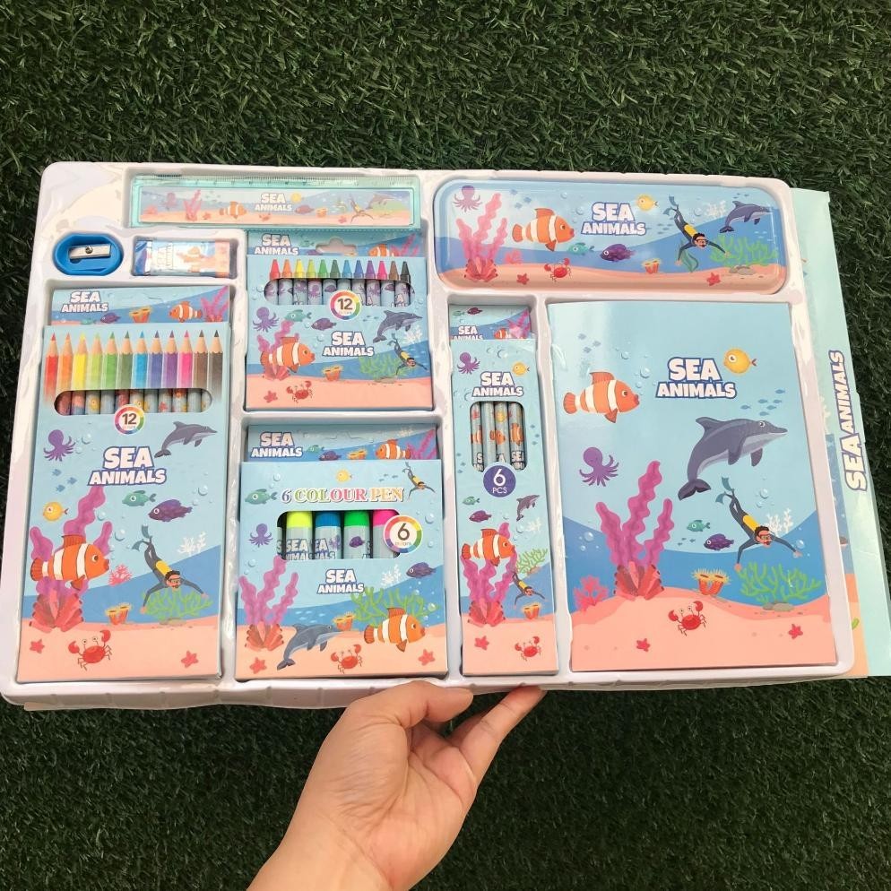 

Original Stationary Set Big Peralatan Sekolah Anak Alat Tulis Set Perlengkapan Sekolah Anak Kado Ulang Tahun Anak Li34