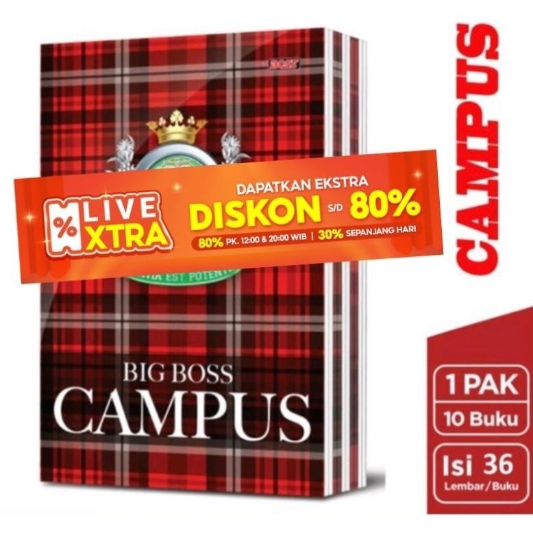 

GC27 BUKU TULIS BIG BOSS CAMPUS 36 LEMBAR / BIG BOSS EB 36 PACK ISI 10 PCS Viral