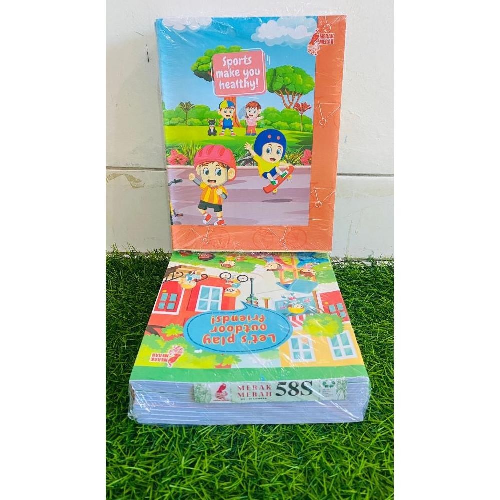 

JPF-1015 Buku Tulis Merak Merah 1 Pack 50 Lembar & 58 Lembar / Buku Sekolah MM 50 & 58 Lembar Murah