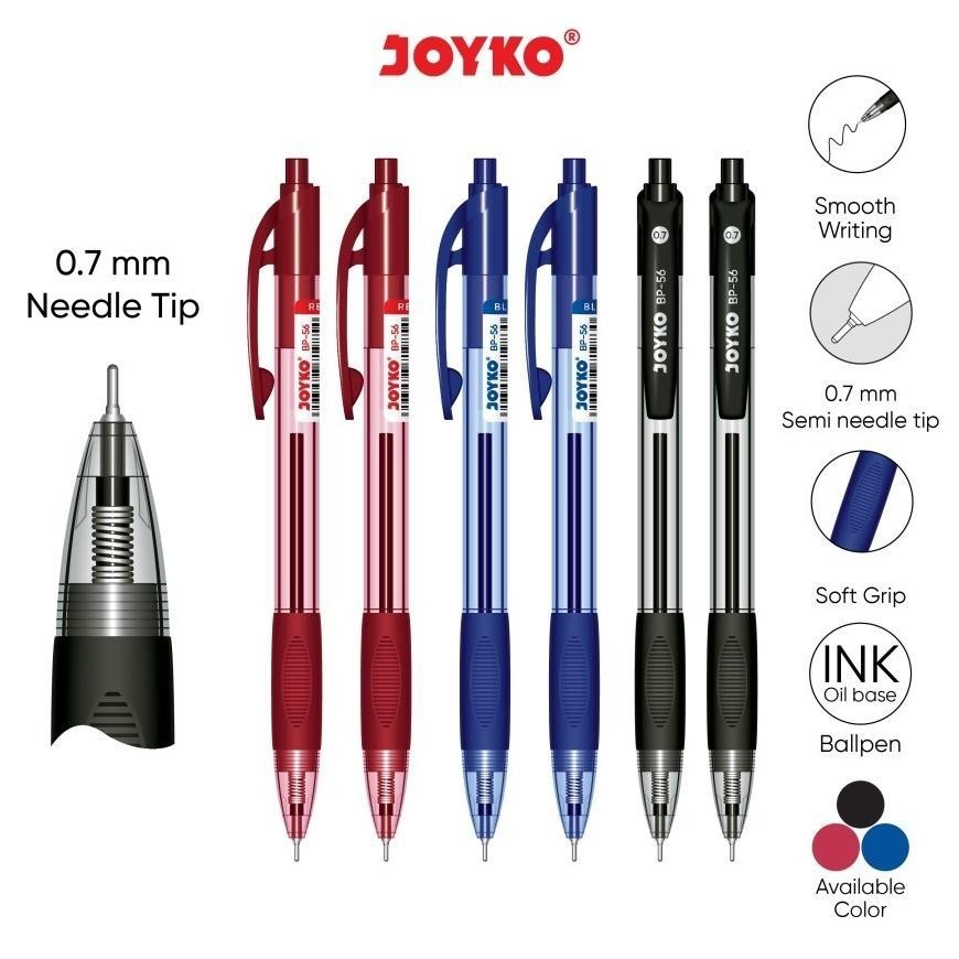 

Ah67 (1 Biji) Bolpen JOYKO BP-56 0.7 mm / Ball Pen Pulpen Pena Joyko BP-56 0.7 mm / Bolpoin Joyko BP56 Hemat