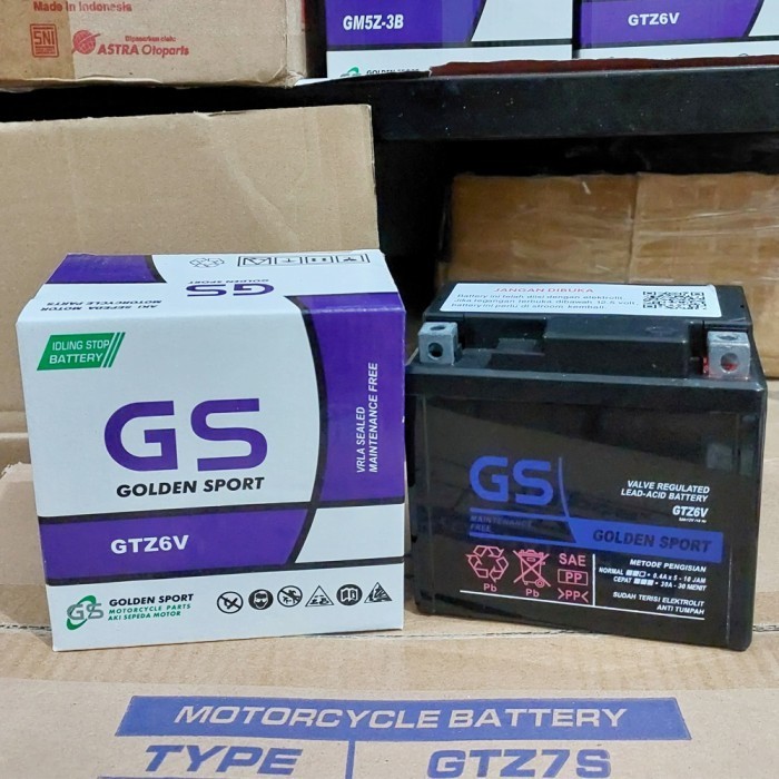 TERBATAS Aki Motor Vario 125 - 150, PCX 150 GS GTZ6V MF Aki Kering Honda