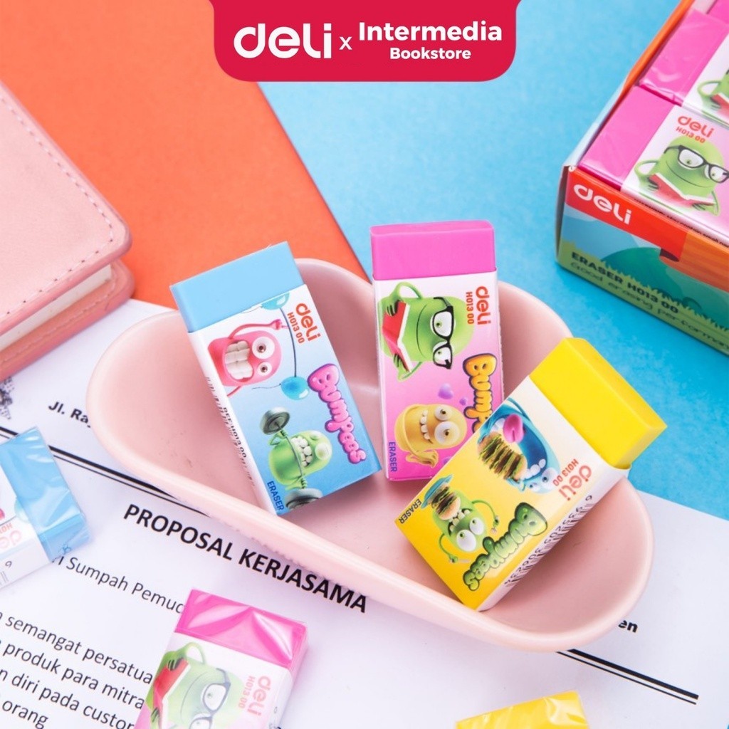 

Deli Bumpees Eraser EH01300 50×24×12mm Penghapus karakter unik