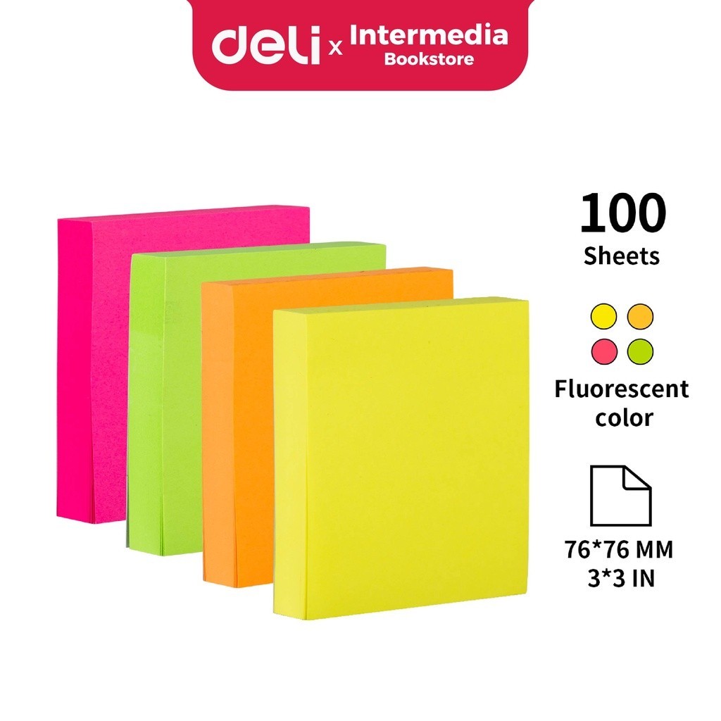 

Deli Memo tempel EA02302 - Sticky Notes 76×76mm 3''×3'' 100 sheets