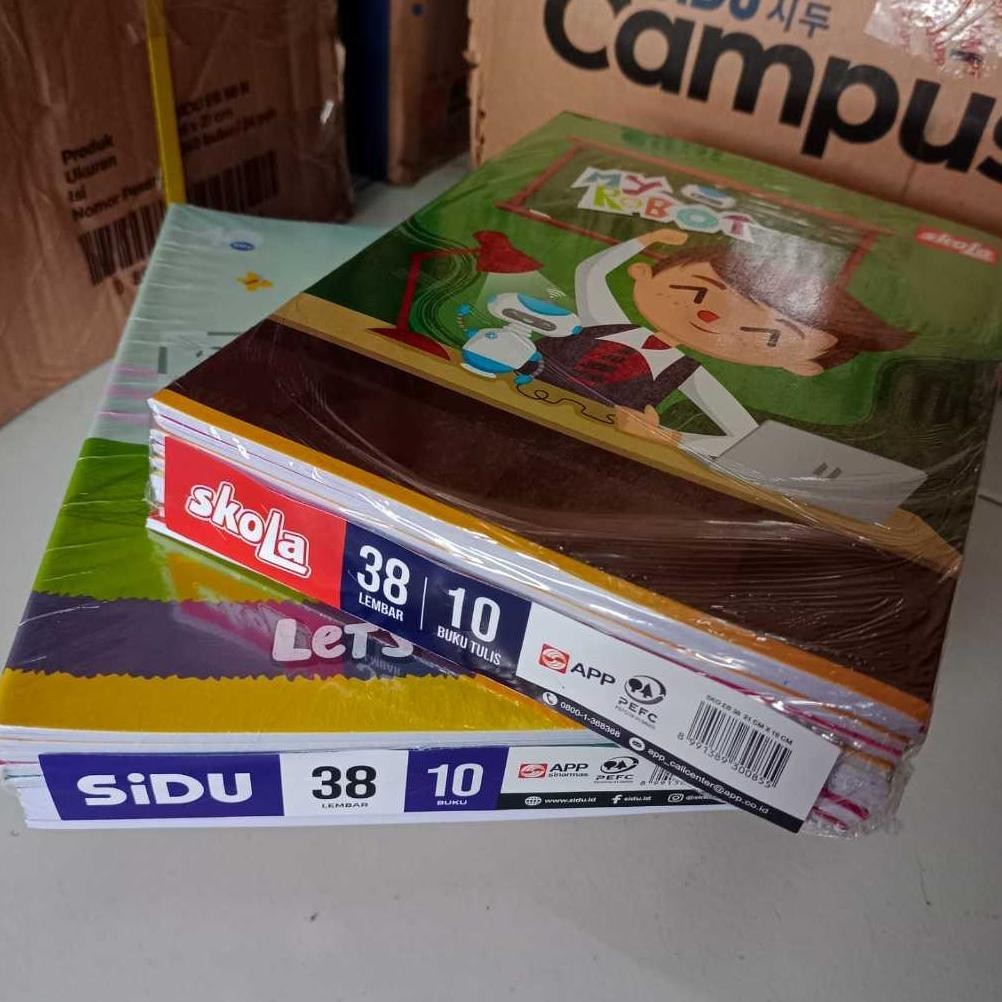 

Or42 ( 10 pcs ) Buku Tulis Sekolah Isi 38 Lembar l Buku Tulis Sekolah Termurah