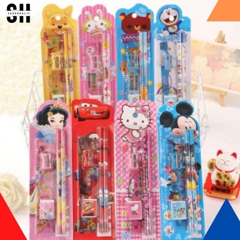 

rt-342 Paket Alat Tulis 5 in 1 Pensil Stationery Gift Set Termurah