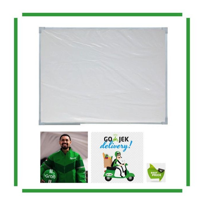 

Whiteboard Gantung Murah 90 x 120 cm Papan Tulis White Board 90x120
