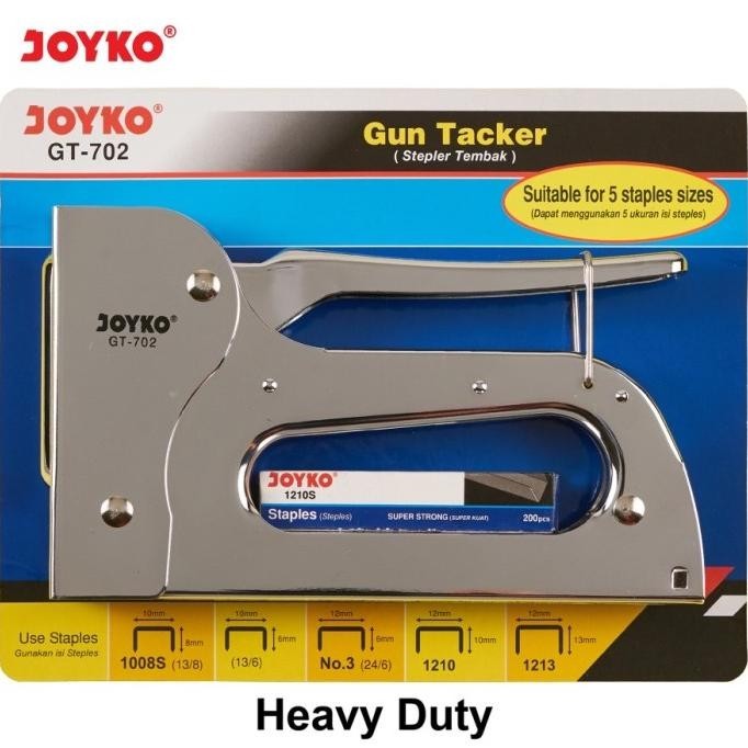 

STAPLER TEMBAK JOYKO GT-702 FREE REFILL - GUN TACKER STAPLES BODY BESI