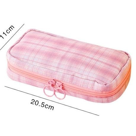 

VIRAL [ORGM] Alat Tulis Kantor Perlengkapan Sekolah Kotak Pensil Pencil Case Style Jepang Checkered Kotak Kotak 5 Lapis yl-24