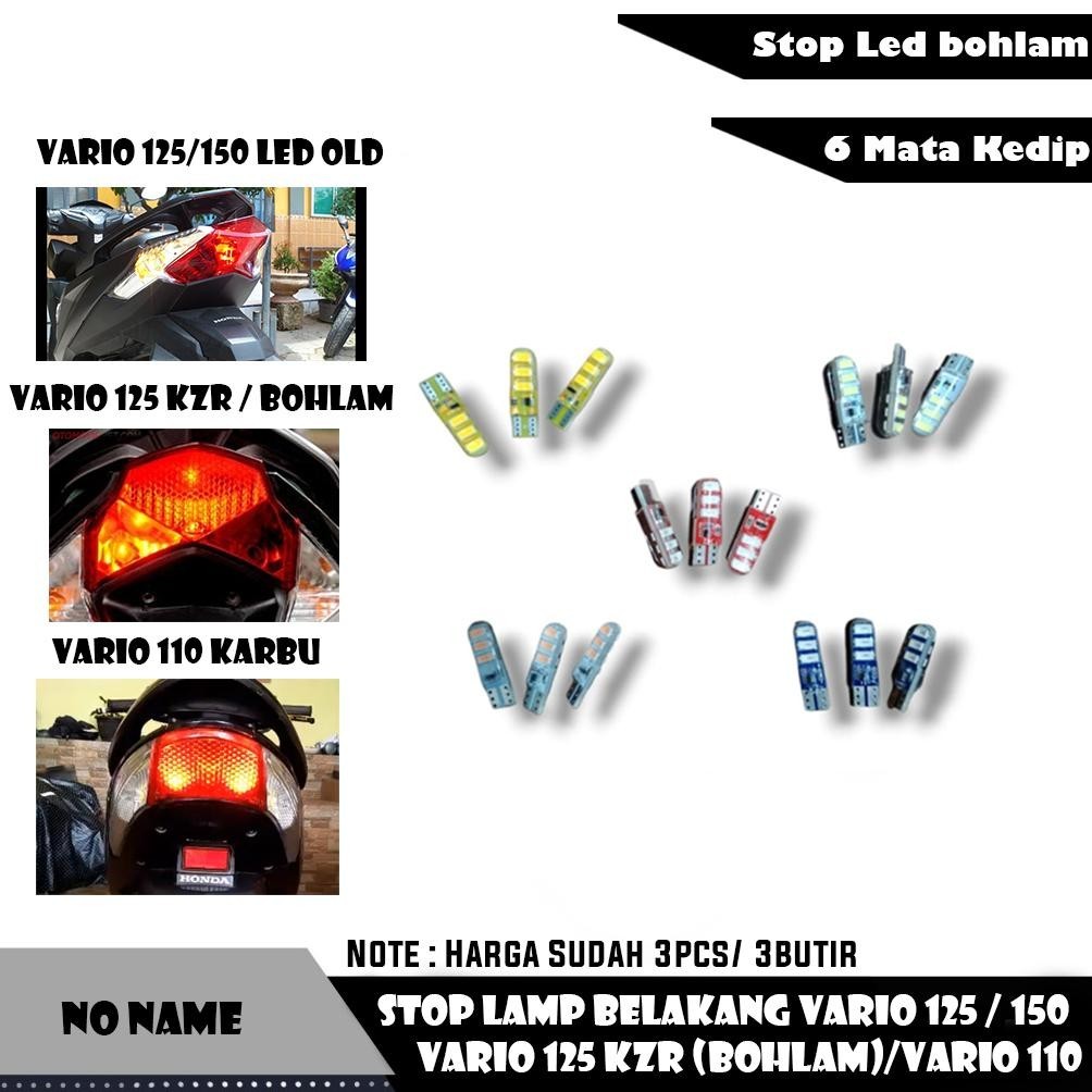AZQ-16 Lampu Stop Lamp / Lampu Stop Rem Belakang T10 Jelly Kedip 3Pcs / 3 Butir Vario 125 / 150 Led 