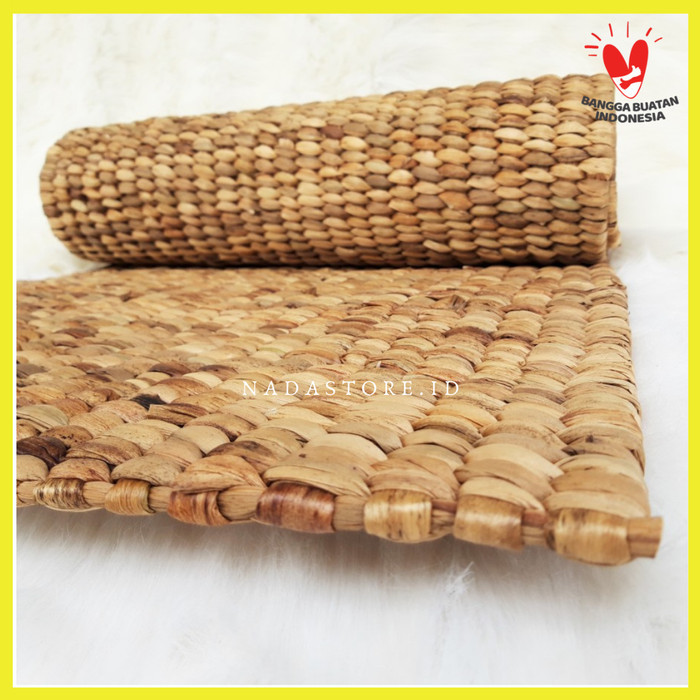 Asna Karpet Kotak Anyaman Eceng Gondok Karpet Lantai Persegi Kotak Tikar