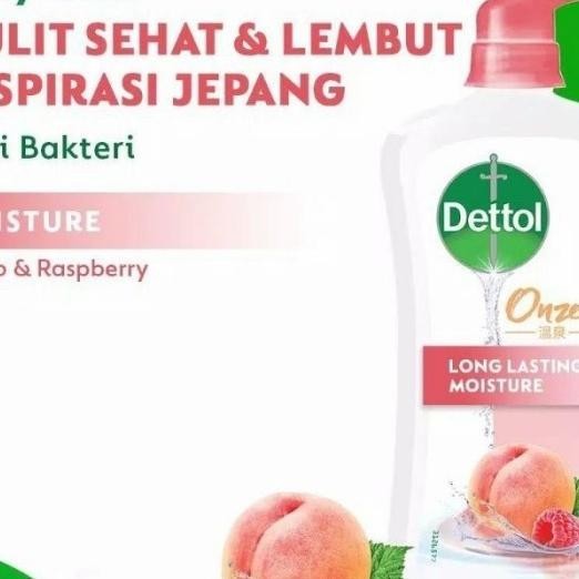 Dettol Bodywash Sabun Cair Onzen Momo Raspberry/Hachitsu 950Gr