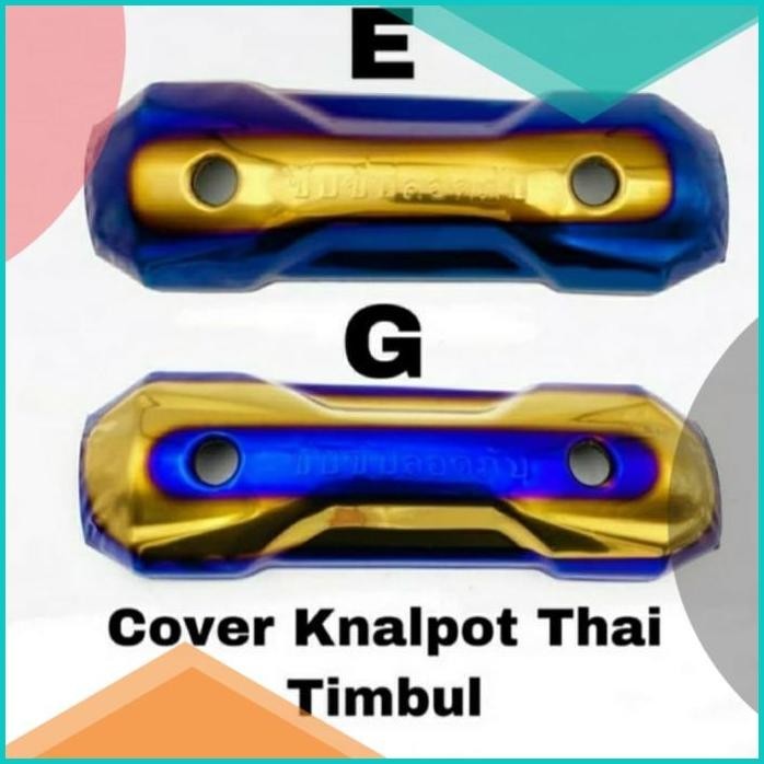 Tameng Knalpot Zoomer Two Tone Tulisan Thailand Beat Scoopy Vario 110