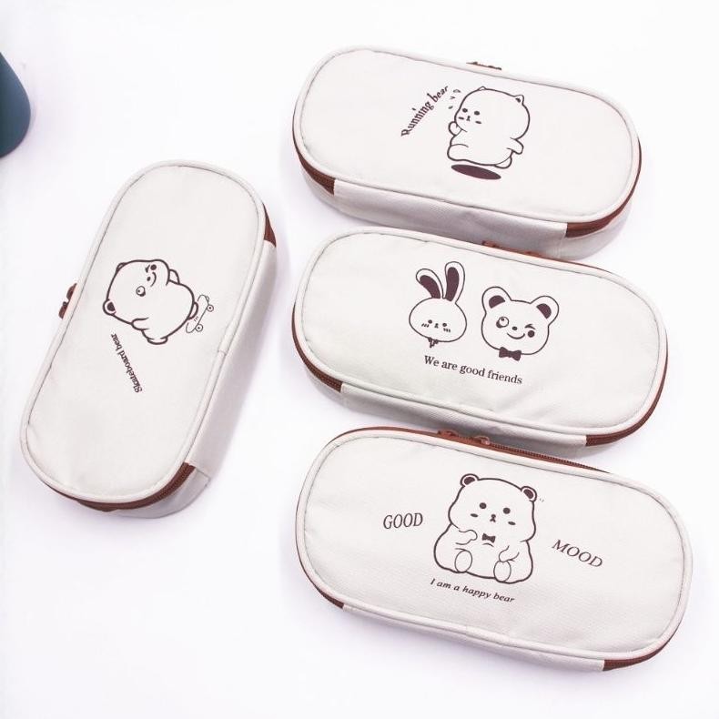 

Rwe-45 Tempat Pensil Bear Pouch Kotak Kanvas Kapasitas Besar Racun Shopee