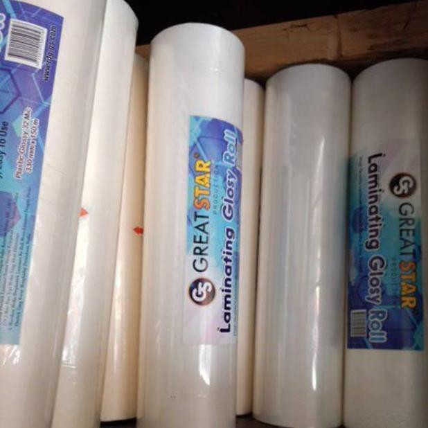 

Fb-4 Laminating Roll Glossy 32 Mic Great Star 150 M Cuci Gudang
