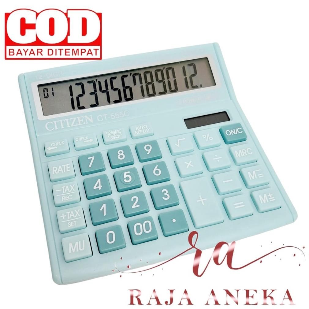 

2Er-54 Kalkulator Fancy Warna Warni Calculator Citizen 555N 555 N 555 C 555 Colour Series 12 Digit Check Ulang Check Correct Bisa Hitung Ulang Gratis Ongkir