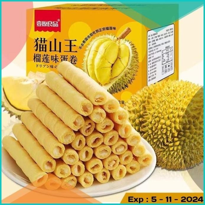 

Camilan Stick Rasa Durian - Durian Egg Roll Musang King Halal - Import