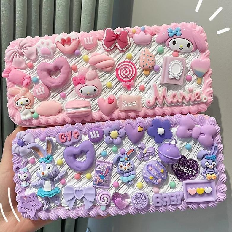 

PROMO Kit Kotak Pensil DIY Deco Cream Clay Pencil Box DIY Pensilcase Kotak Alat Tulis Anak Perempuan/Cream Clay Pencil Box Paket Material Lotso DIY Pencil Box Sanrio Soft Clay Cream Kotak Pensil Kotak Stationery TT60