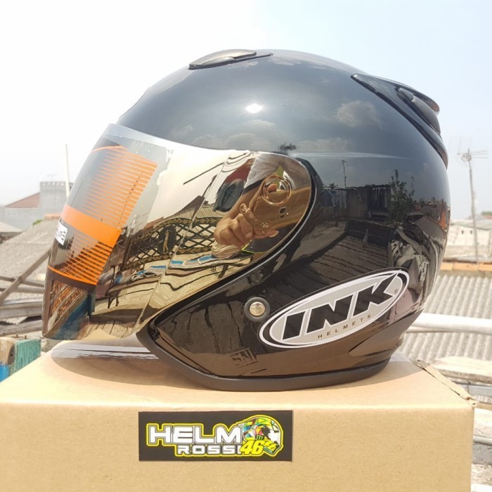 Terlaris Helm Ink Centro Visor Pelangi/Silver