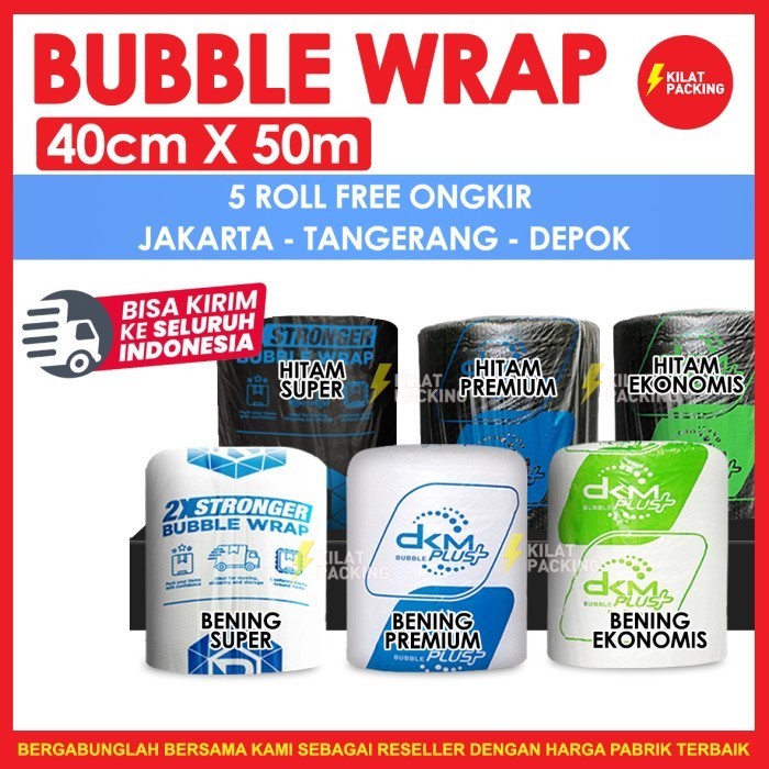 

HOT PROMO BUBBLE WRAP 40CM X 50M PREMIUM TEBAL DELKOMAS DKM PLUS TERMURAH SATUAN