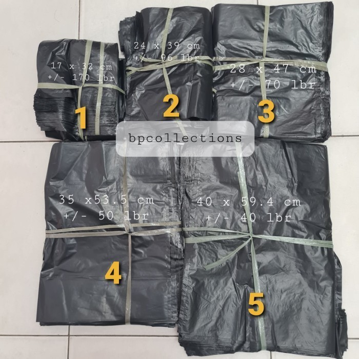 

BRG BARU PLASTIK HD LOS HITAM KANTONG KRESEK KILOAN 17 24 28 35 40 cm ECER