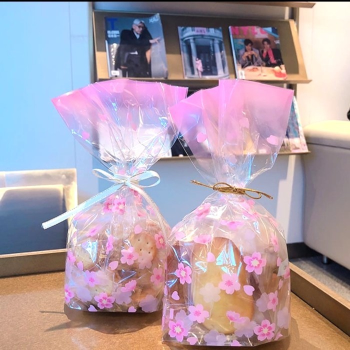 

BRG BARU plastik cookies cupcake muffin motif bunga 1 pack=10lbr (14,5x23+6cm)