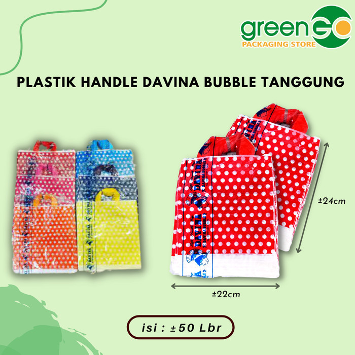 

SALE KANTONG PLASTIK TENTENG TANGGUNG 22CM 50PCS WARNA MOTIF POLKADOT BOLA